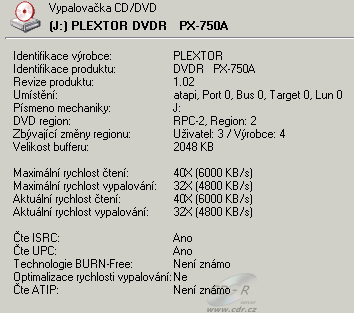 Plextor PX-750A - Alcohol 120%