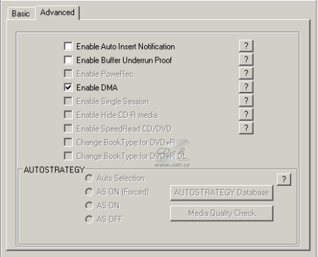 Plextor PX-750A - PlexTools Advanced Setting