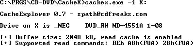 Cache explorer - informace o mechanice s datovým CD