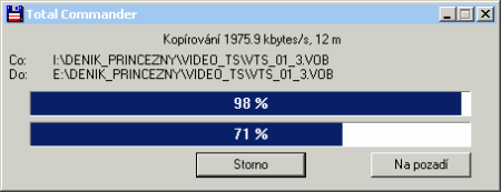 NEC ND-4571A - TotalCommander přenos DVD-RAM konec