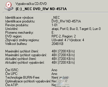 NEC ND-4571A - Alcohol 120%