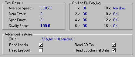 CDSpeed: Advanced DAE test