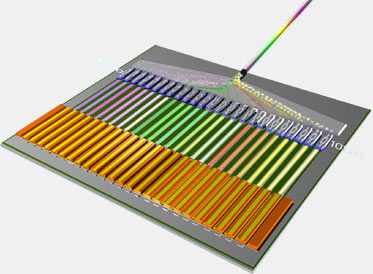 Terabitový čip s 25 hybridními křemíkovými lasery