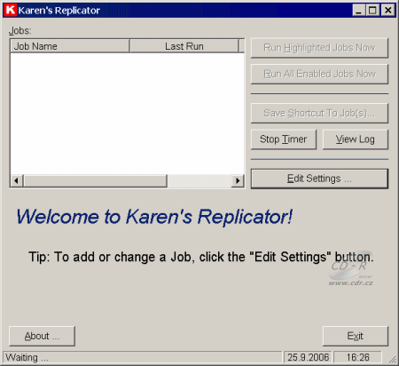 Karen's Replicator - první spuštění