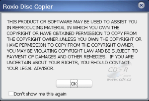 Creator 9 Disc Copier - warning