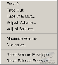 Creator 9 Sound Editor - fade volume