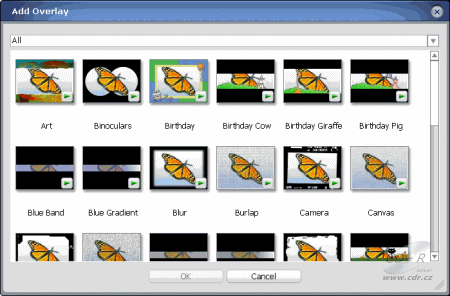 Creator 9 VideoWave - overlay efekty