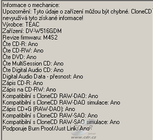 Teac DV-W516GDM - CloneCD