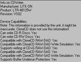 LiteOn LTR-48125W CloneCD LiteOn LTR-48125W CloneCD