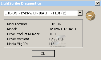 LiteOn LH-18A1H - Surething diagnostika