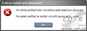 Takto dopadl pokus o vytvoření instalačního CD