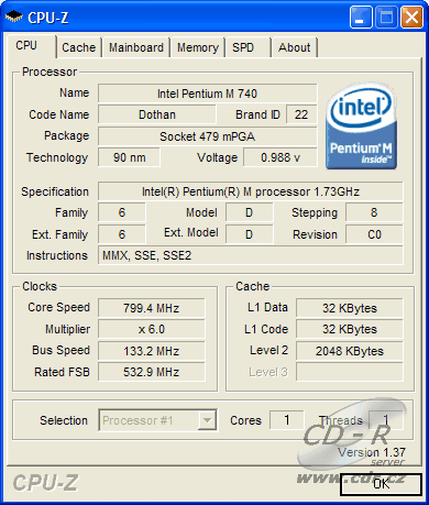 Screenshot CPU-Z