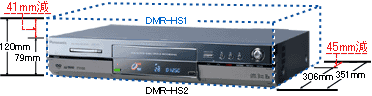 Panasonic DMR-HS2 rozměr