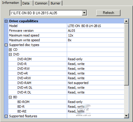 LiteOn LH-2B1S - Power2 GO info