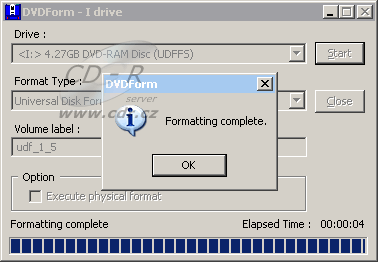 Formát DVD-RAM 5× - UDF 1.5