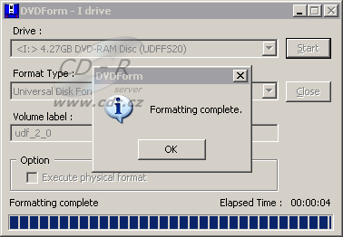 Formát DVD-RAM 5× - UDF 2.0
