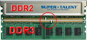 Rozdíl mezi DDR2 a DDR3 paměťovými moduly