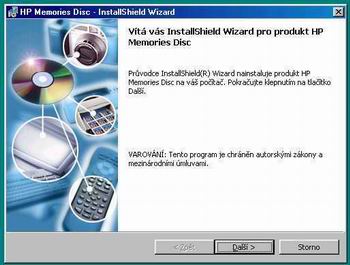 HP Memories Disc - instalace