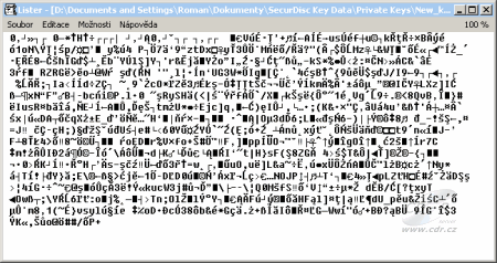 SecurDisc - privátní klíč