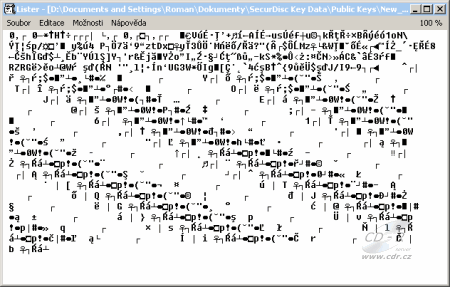 SecurDisc - veřejný klíč