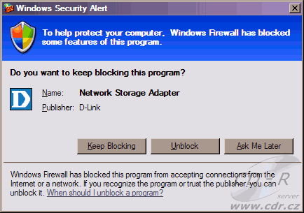 nastavení Windows firewallu