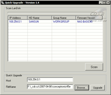 Sansun SN-U3.5LAN: Quick Upgrade