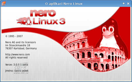 Nero Linux 3 beta - About