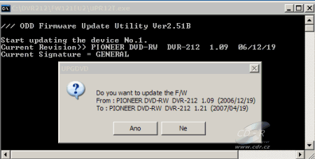 Pioneer DVR-212 - upgrade firmware 1