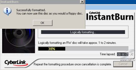HP dvd-1040e - InstantBurn formát DVD-RAM 12×