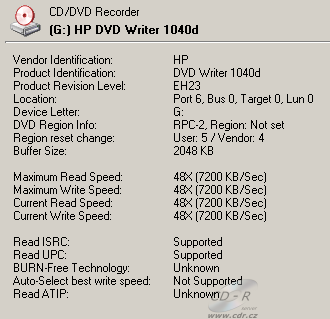 HP dvd-1040e - Alcohol 120%