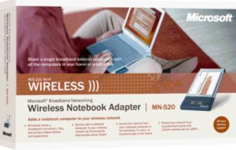 Microsoft Wireless Notebook Adapter krabice