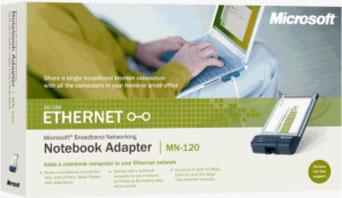 Microsoft Ethernet Notebook Adapter krabice