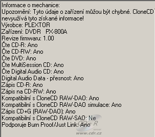Plextor PX-800A - CloneCD