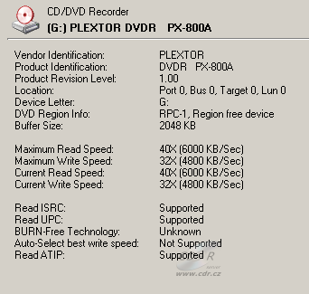 Plextor PX-800A - Alcohol 120%