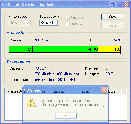 LG GCE-8400B CDspeed overburn