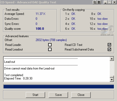 Toshiba TS-L802A - CDspeed Advanced DAE speed test