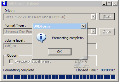 LG GGC-H20L - DVDform formát UDF 2.00