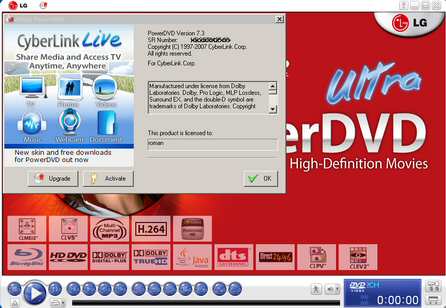LG GGW-H20L - software CyberLink PowerDVD
