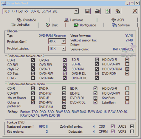 LG GGW-H20L - Nero InfoTool