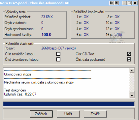 Asus BC-1205PT - CDspeed Advanced DAE speed test