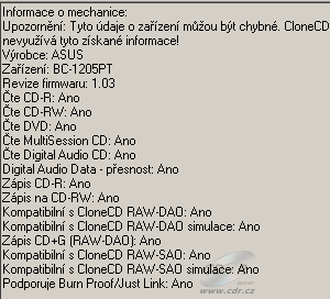 Asus BC-1205PT - CloneCD