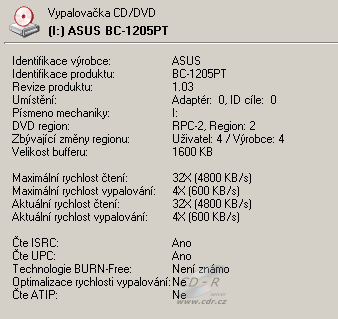 Asus BC-1205PT - Alcohol 120%