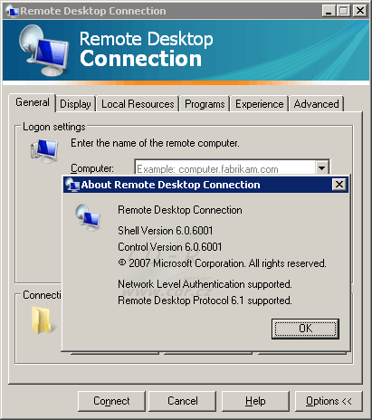 Remote Desktop Connection 6.0