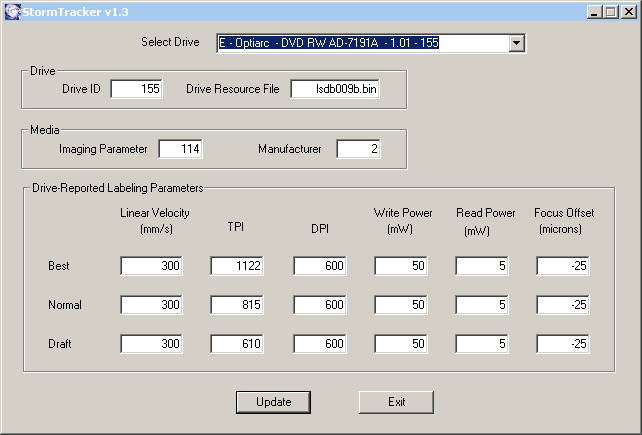 Optiarc AD-7191A - LigtScribe Stormtracker