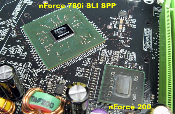 Čipy nForce 780i SLI MCP + nForce 200