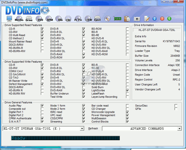 ASUS F3KA, DVDInfoPro