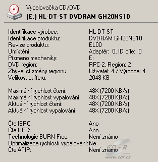 LG GH20NS10 - Alcohol 120%