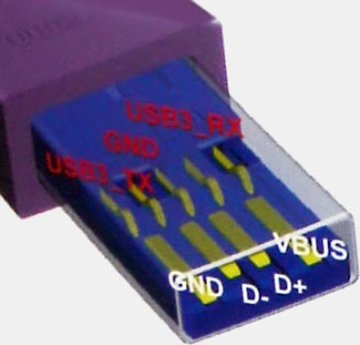Popis USB3 konektoru