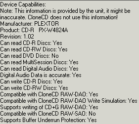 Plextor PX-W4012TU CloneCD