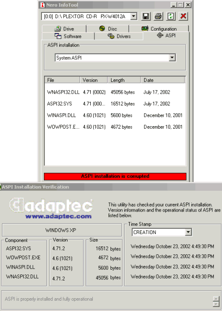 Nero InfoTool ASPI